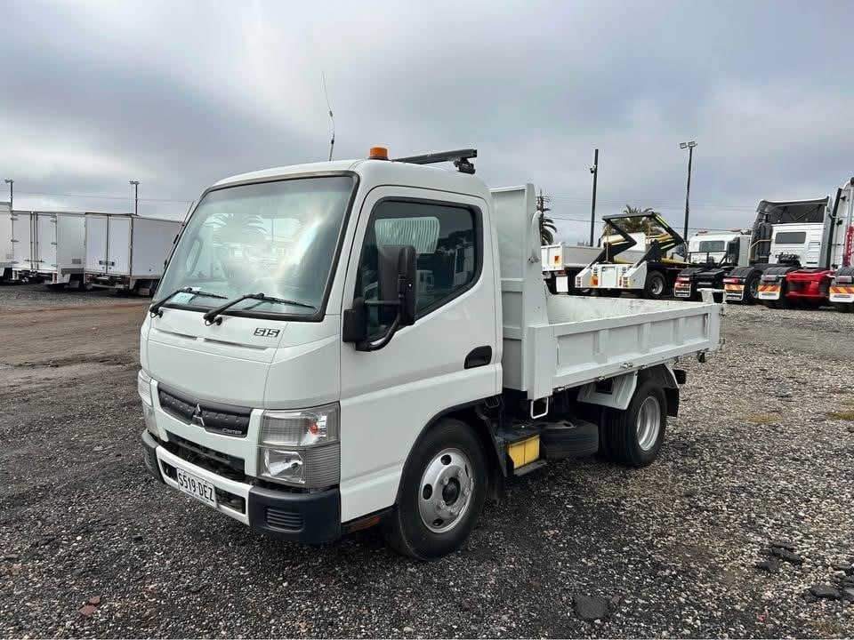 Small White Tray Truck